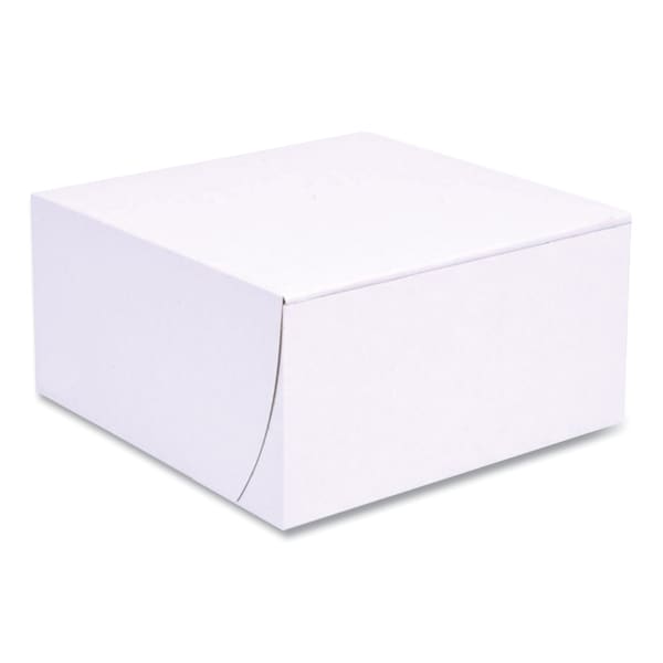 Sct White One-Piece Non-Window Bakery Boxes, Standard, 8 x 8 x 4, White, Paper, 250PK 1541 - main